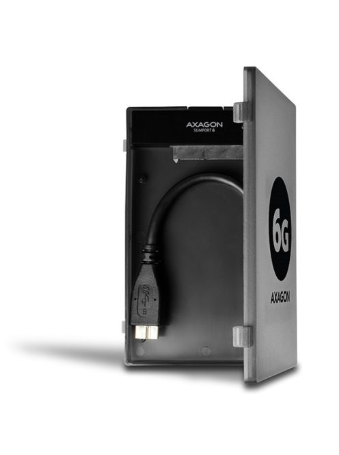AXAGON ADSA-1S6 külső ház 2,5", SATA, USB 3.0, fekete