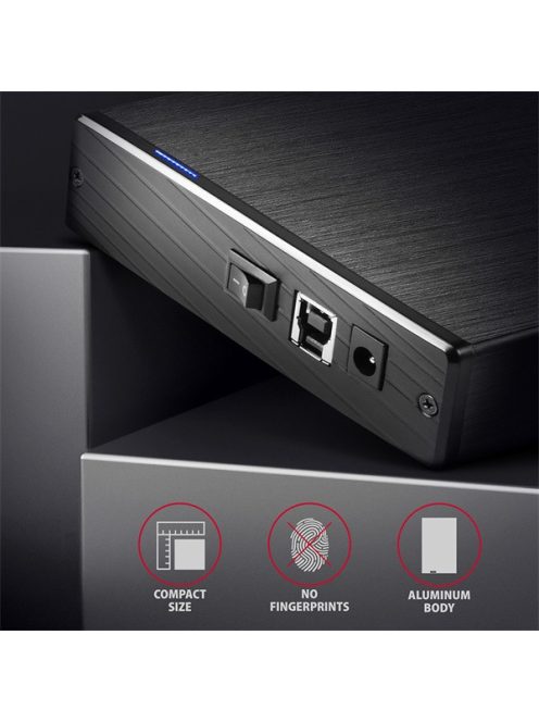 AXAGON EE35-XA3 Aline Box 3,5" USB 3.0 Külső HDD ház, fekete