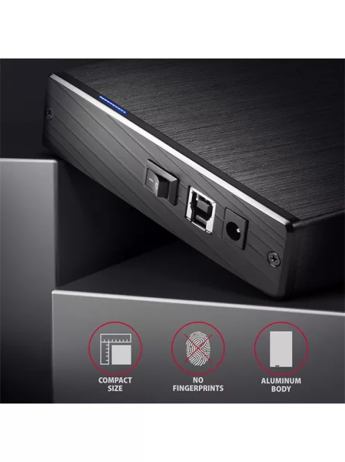 AXAGON EE35-XA3 Aline Box 3,5" USB 3.0 Külső HDD ház, fekete
