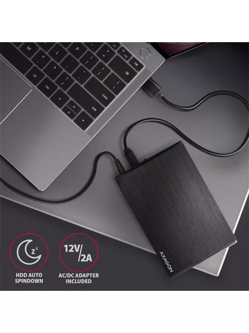 AXAGON EE35-XA3 Aline Box 3,5" USB 3.0 Külső HDD ház, fekete