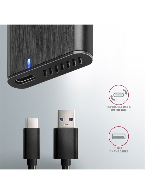 AXAGON EEM2-SBC SuperSpeed+ USB-C - M. 2 SATA SSD külső ház