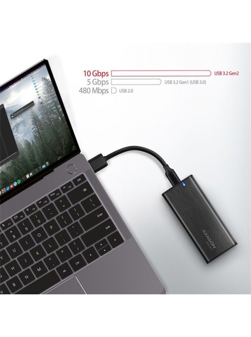 AXAGON EEM2-SBC SuperSpeed+ USB-C - M. 2 SATA SSD külső ház