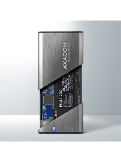 AXAGON EEM2-SG2 SuperSpeed+ USB-C - M.2 NVMe & SATA SSD külső ház