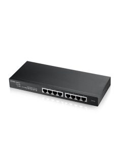   ZYXEL Switch 8x1000Mbps, Fémházas, Menedzselhető (8GbE port), GS1915-8-EU0101F