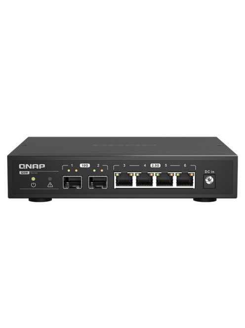 QNAP Switch 4x2500Mbps + 2x10000Mbps SFP+, Nem Menedzselhető, Asztali - QSW-2104-2S