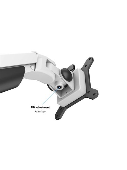 MULTIBRACKETS Asztali konzol, M VESA Gas Lift Arm Single White HD (15-34", max.VESA: 100x100 mm, 21 kg)