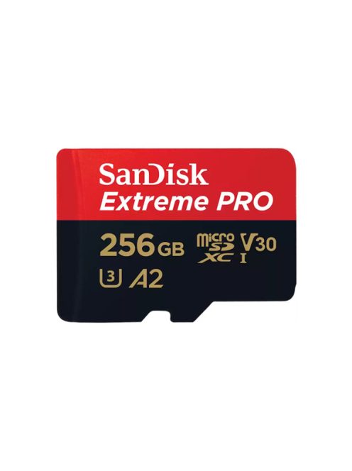 SANDISK 214505, MICROSD EXTREME PRO KÁRTYA 256GB, 200/140 MB/s, A2 C10 V30 UHS-I U3