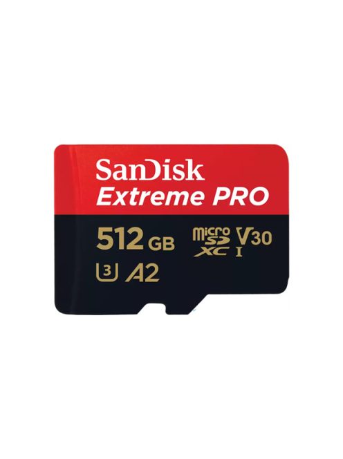 SANDISK 214507, MICROSD EXTREME PRO KÁRTYA 512GB, 200/140 MB/s, A2 C10 V30 UHS-I U3