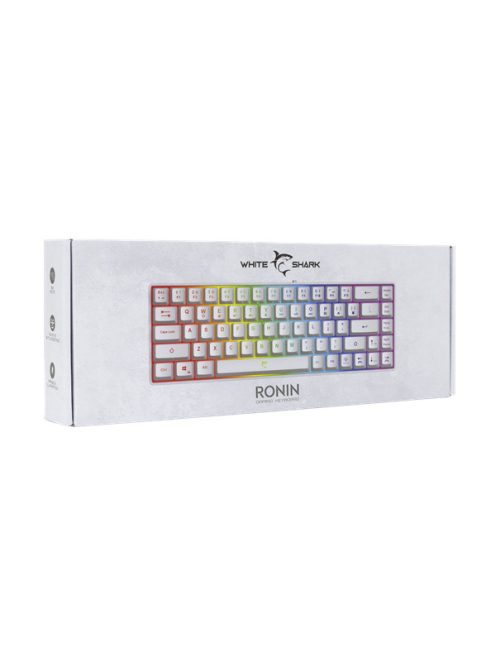 WHITE SHARK GK-2201W-US RONIN-W fehér membrán gamer billentyűzet (US)
