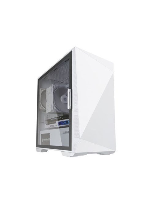 ZALMAN Ház Mini ATX Z1 ICEBERG WHITE Tápegység nélkül, Fehér Üvegfalú