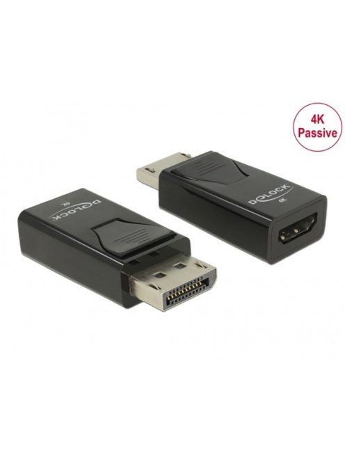 DELOCK Átalakító DisplayPort 1.2 male > HDMI female 4K passzív fekete