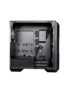 COOLER MASTER Ház Midi ATX HAF 500 ARGB + 4db Ventilátor, Tápegység nélkül, Üvegfalú, fekete