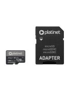 PLATINET Memóriakártya, PRO, microSDXC 128GB class10 U3 90MB/s + ADAPTER