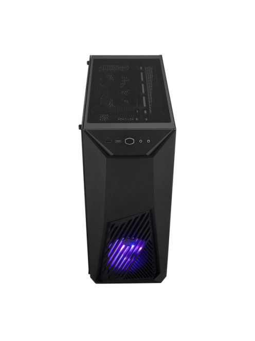 COOLER MASTER Ház Mid Tower ATX MASTERBOX K501L RGB, Tápegység nélkül, Üvegfalú, Fekete