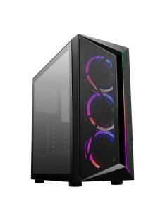   COOLER MASTER Ház Midi ATX CMP 510 ARGB, Tápegység nélkül, Üvegfalú, Fekete