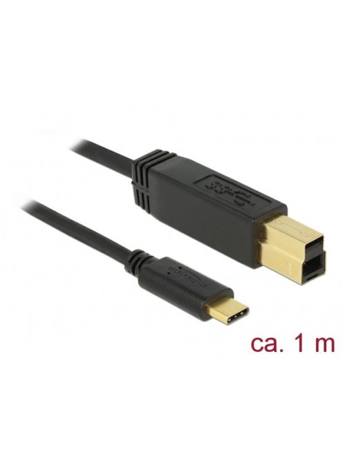 DELOCK kábel USB 3.1 Gen 2 Type-C > Type-B 1m