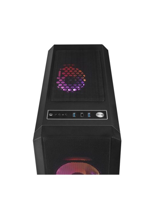 CHIEFTEC Ház Gaming Scorpion 4, ATX, 4x120mm RGB ventilátor, RGB vezérlő, Tápegység nélkül, Edzett Üveg, Fekete