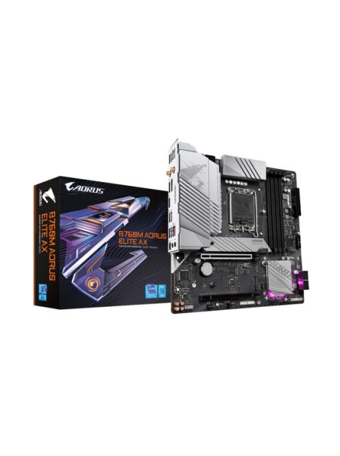 GIGABYTE Alaplap S1700 B760M AORUS ELITE AX INTEL B760, mATX