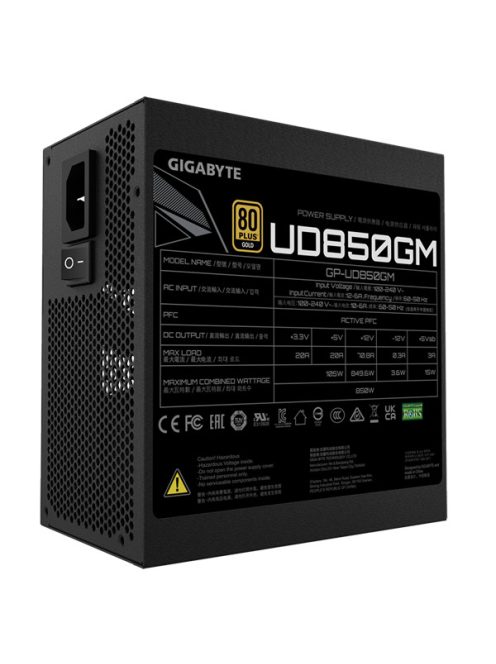 GIGABYTE Tápegység 850W 80+ Gold moduláris