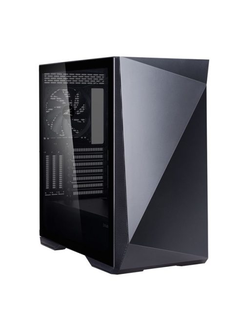 ZALMAN Ház Midi ATX Z9 ICEBERG BK Tápegység nélkül, Fekete Üvegfalú