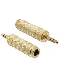   DELOCK Átalakító Stereo plug 3.5 mm 3 pin > Stereo jack 6.35mm 3 pin fém