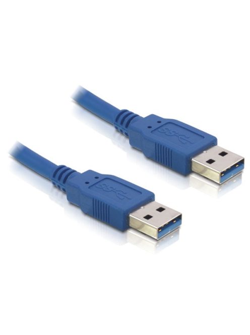 DELOCK kábel USB 3.0 Type-A male / male összekötő 0.5m kék
