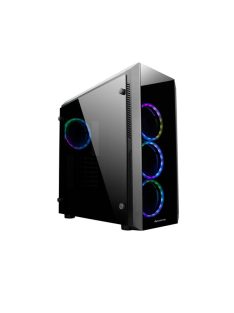   CHIEFTEC Ház Gaming Scorpion 2, ATX, 4x120mm RGB ventilátor, RGB vezérlő, Tápegység nélkül, Edzett Üveg, Fekete