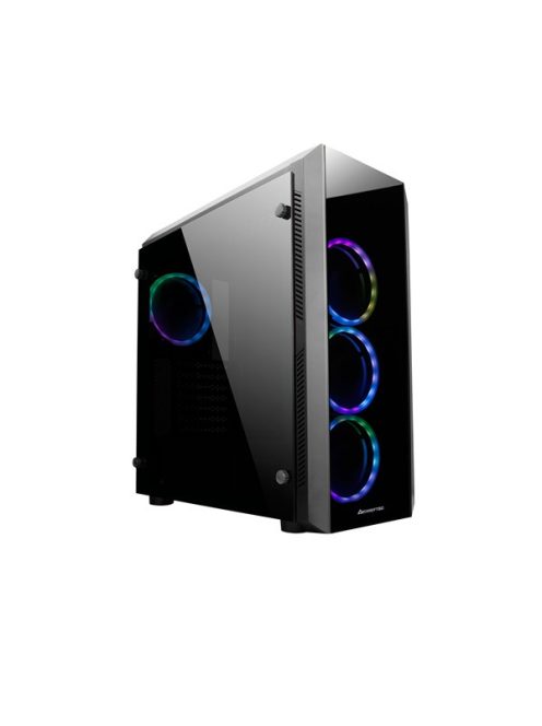 CHIEFTEC Ház Gaming Scorpion 2, ATX, 4x120mm RGB ventilátor, RGB vezérlő, Tápegység nélkül, Edzett Üveg, Fekete