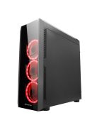 CHIEFTEC Ház Scorpion GL-02B-OP ATX, 4xRGB Ventillátor + RGB Control HUB, Tápegység nélkül, Edzett üveg, Fekete