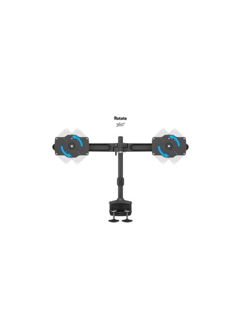 MULTIBRACKETS Asztali konzol (2 képernyős rögzítőkar), M VESA Desktopmount Dual Desk Clamp 24-32" (max.VESA: 200x200 mm)