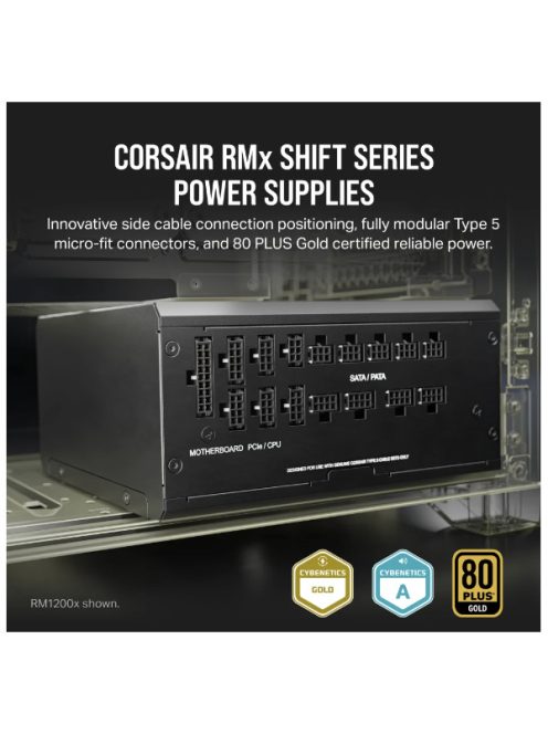 CORSAIR Tápegység Moduláris, RM850x SHIFT, 850W, 14cm, ATX, BOX, 80+ Gold