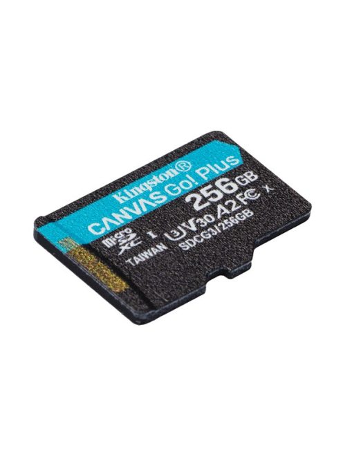 KINGSTON Memóriakártya MicroSDXC 256GB Canvas Go Plus 170R A2 U3 V30 Adapter nélkül