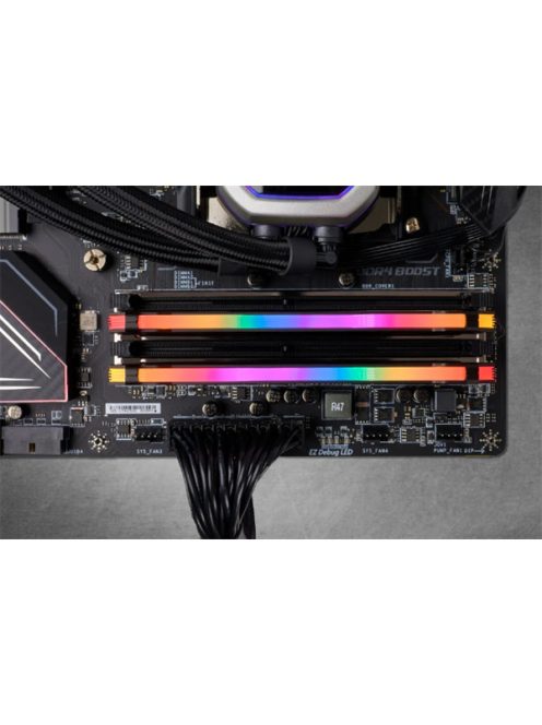 CORSAIR Memória VENGEANCE RGB DDR4 16GB 3200MHz C16 (Kit of 2), fekete