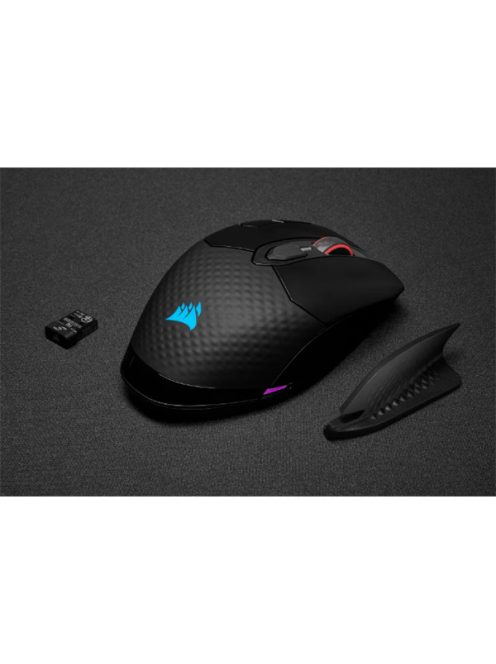 CORSAIR Vezetékes/Vezeték Nélküli Egér Gaming, DARK CORE RGB PRO, 8 programozható gomb, RGB, 18000dpi, fekete