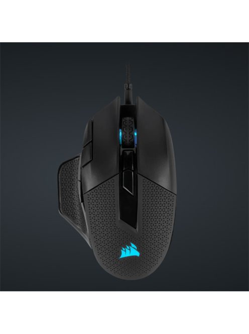 CORSAIR Vezetékes Egér Gaming, NIGHTSWORD RGB Tunable, 8 programozható gomb, RGB Világítás, 18000dpi, fekete