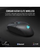 CORSAIR Vezetékes/Vezeték Nélküli Egér Gaming, KATAR ELITE, 6 programozható gomb, RGB Világítás, 26000dpi, fekete