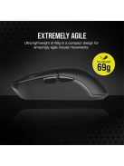 CORSAIR Vezetékes/Vezeték Nélküli Egér Gaming, KATAR ELITE, 6 programozható gomb, RGB Világítás, 26000dpi, fekete