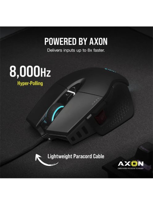 CORSAIR Vezetékes Egér Gaming, M65 RGB ULTRA Tunable, 8 programozható gomb, RGB Világítás, 26000dpi, fekete