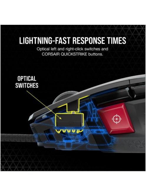 CORSAIR Vezetékes Egér Gaming, M65 RGB ULTRA Tunable, 8 programozható gomb, RGB Világítás, 26000dpi, fekete
