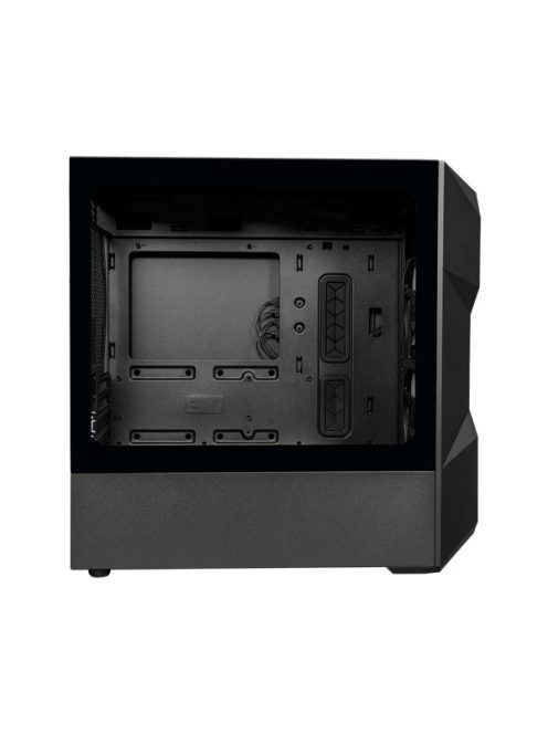 COOLER MASTER Ház Micro ATX MasterBox TD300 MESH, 2db ARGB Ventilátorral, Tápegység nélkül, Edzett Üveg, fekete