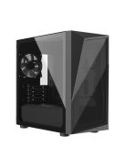 COOLER MASTER Ház Mini Tower ATX CMP 320L, 1db Ventilátorral, Tápegység nélkül, Üvegfalú, Fekete