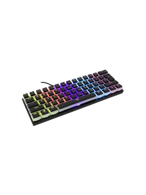 WHITE SHARK GK-2202B/BL-US ASHIKO angol 60%-os fekete mechanikus (kék switch) gamer billentyűzet