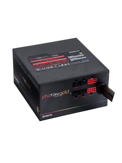 CHIEFTEC Tápegység Photon Gold 750W 80+ Gold moduláris RGB BOX