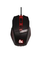 KONIX - DUNGEONS & DRAGONS Egér Vezetékes Gaming 2500DPI, Fekete-Piros