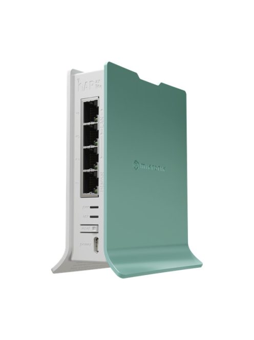 MIKROTIK Wireless Router RouterBOARD hAP ax lite,  2,4GHz, 4x1000Mbps,  AX600, WiFi6, Menedzselhető, Asztali - L41G-2AXD
