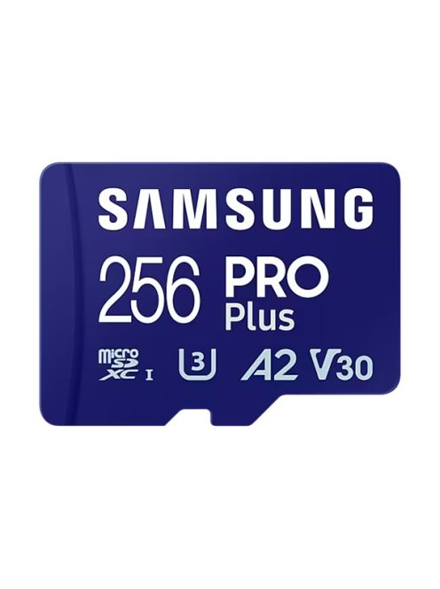 SAMSUNG Memóriakártya, PRO Plus microSDXC kártya 256GB, CLASS 10, UHS-I, U3, V30, A2, + Adapter, R180/W130