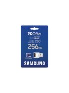 SAMSUNG Memóriakártya, PRO Plus + Reader microSDXC 256GB, CLASS 10, UHS-I, U3, V30, A2, R180/W130