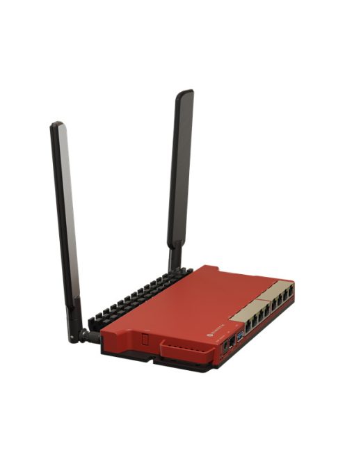 MIKROTIK Wireless Router 2,4GHz,8x1000Mbps + 1x2500Mbps SFP,  AX600, Menedzselhető, Asztali - L009UIGS-2HAXD-IN