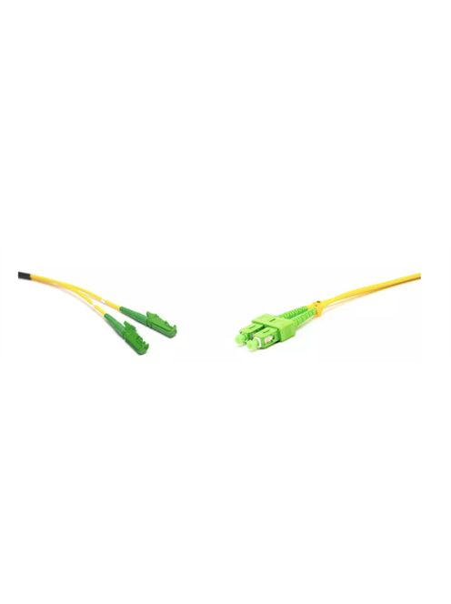 LINKEASY E2000 kompatibilis duplex patch kábel  2xLSH/APC + 2xSC/APC csatlakozóval, 3mm, 9/125 LSZH, 2 m