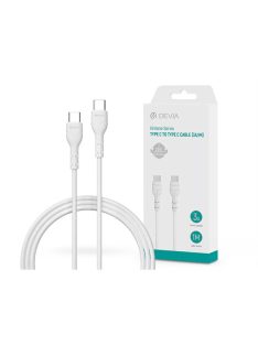   DEVIA USB TYPE-C - USB TYPE-C ADAT- ÉS TÖLTŐKÁBEL 1 M-ES VEZETÉKKEL - KINTONE SERIES TYPE-C TO TYPE-C CABLE - 60W, WHITE